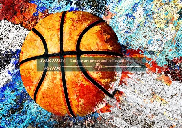 Basketball art print swoosh vs 176