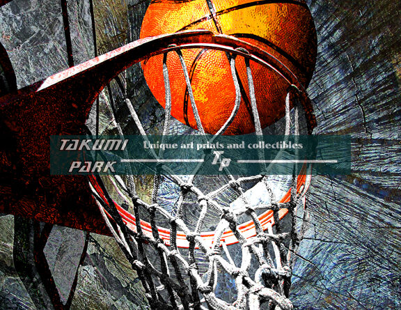 Basketball art print swoosh 116 - basketball artwork design