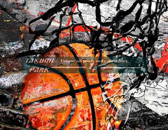 Basketball art print swoosh vs 153