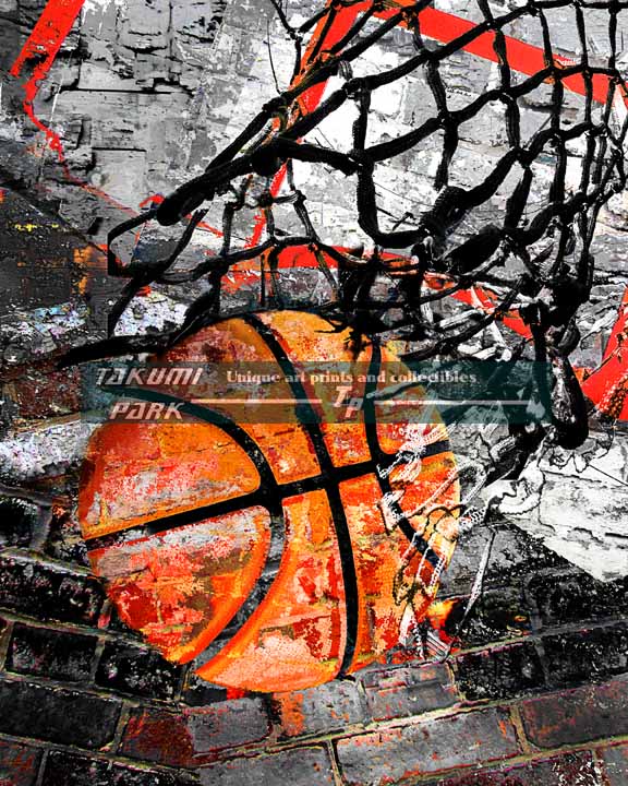 Basketball art print swoosh vs 153