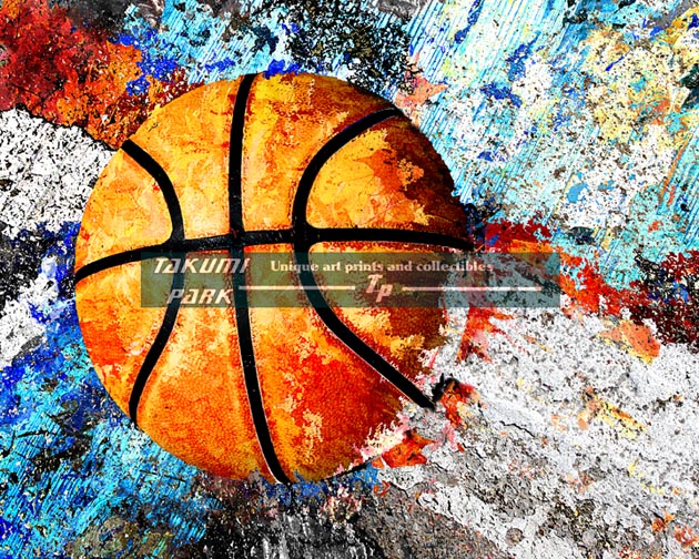 Basketball art print swoosh vs 176