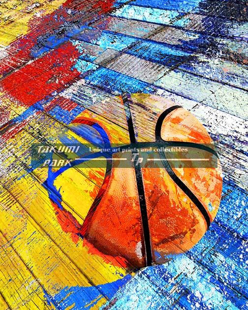 Basketball art print swoosh vs 178